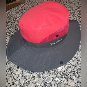 Sunshade uv blocking sun hat red